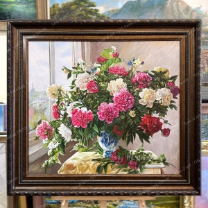 Large Bouquet With Peonies - Tranh sơn dầu vẽ tay