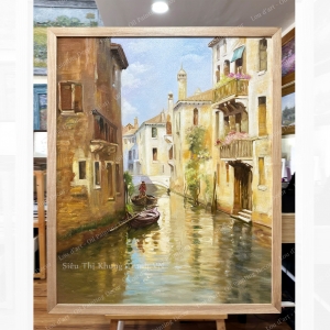 Tranh Phong Cảnh Venice - Tranh sơn dầu vẽ tay