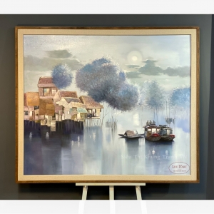 Moon on River - Tranh sơn dầu vẽ tay