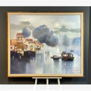 Moon on River - Tranh sơn dầu vẽ tay