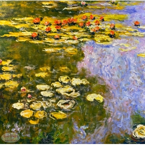 Water Lilies - Tranh sơn dầu vẽ tay-1