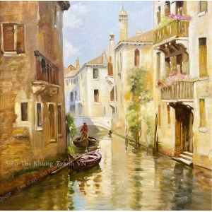 Tranh Phong Cảnh Venice - Tranh sơn dầu vẽ tay-2