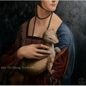 Lady with an Ermine - Tranh sơn dầu vẽ tay CAO CẤP-2