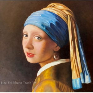 Girl with a Pearl Earing - Tranh sơn dầu vẽ tay-2