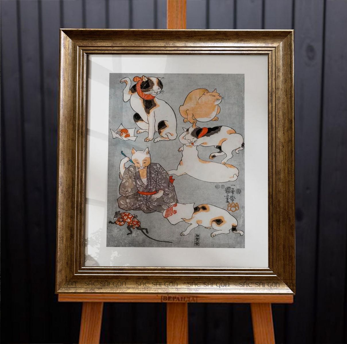 mẫu tranh tại xưởng đóng khung tranh giá rẻ tphcm