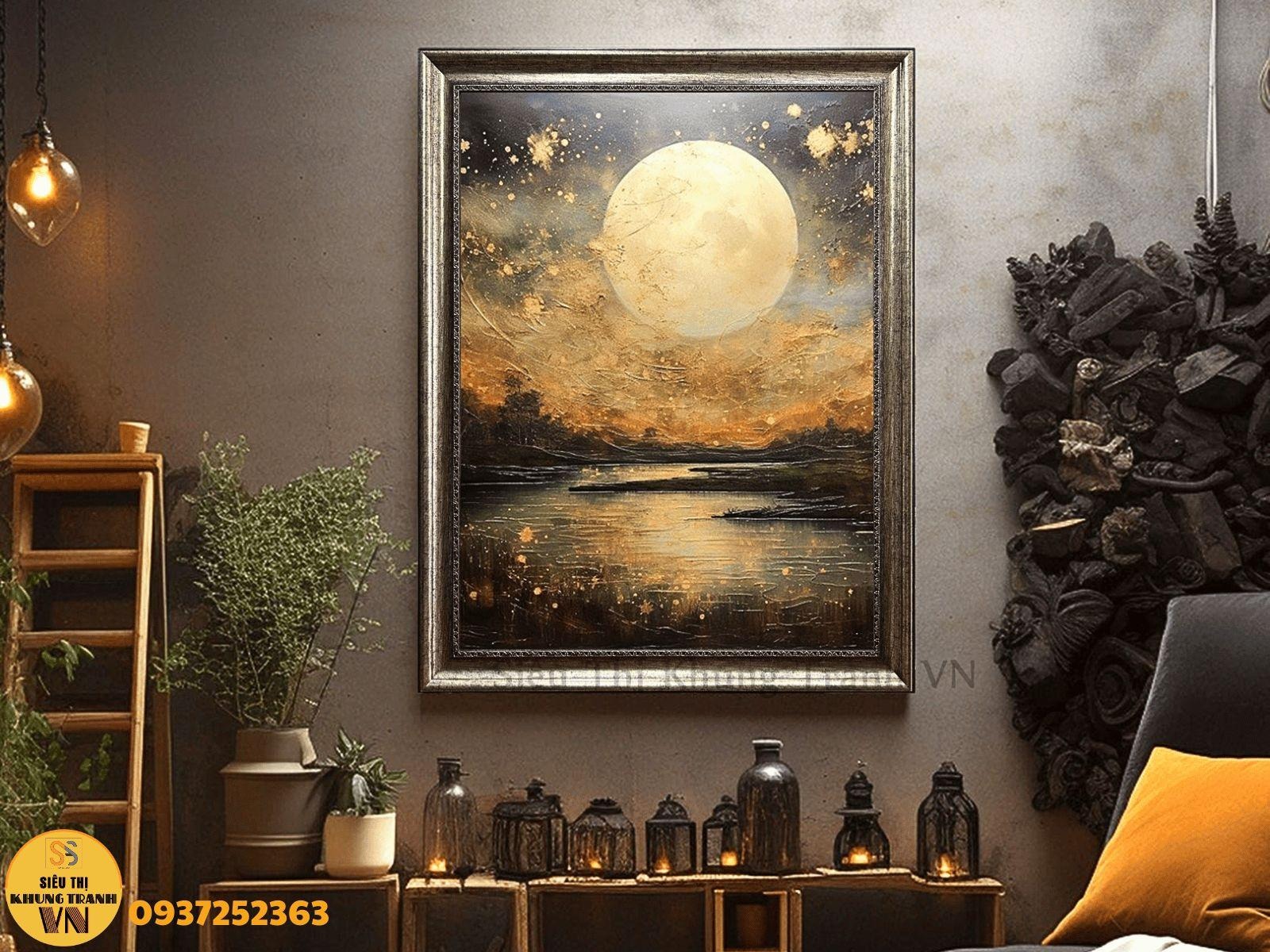 tranh decor trang trí phòng khách hiện đại