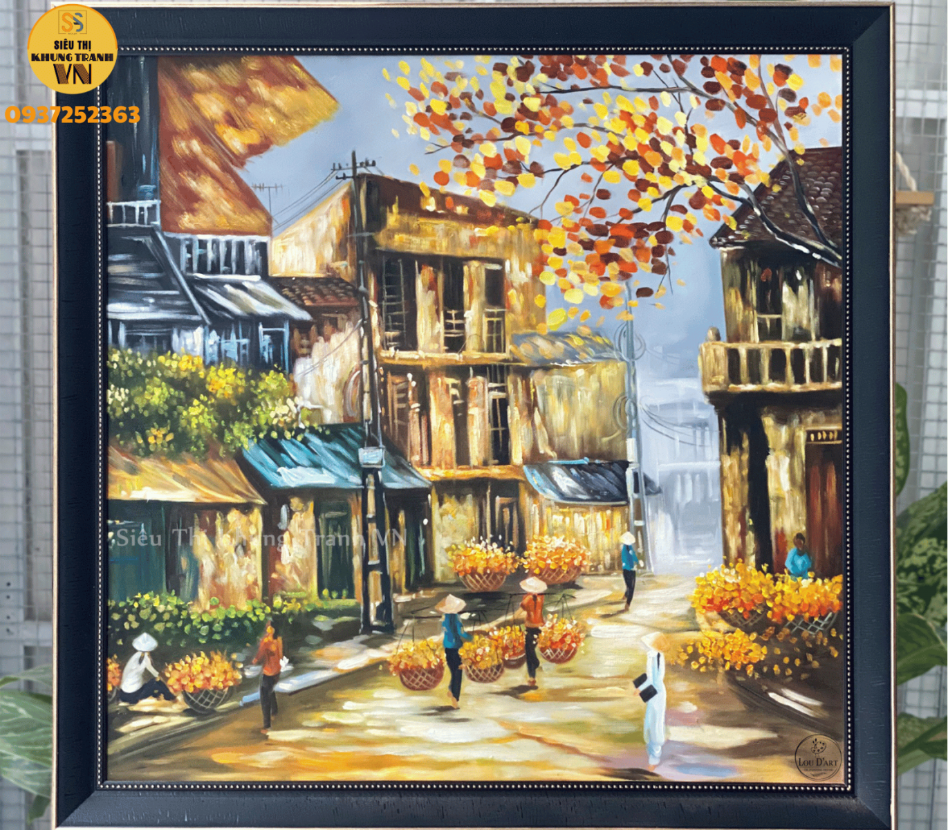khung tranh decor phù hợp tôn lên bức tranh
