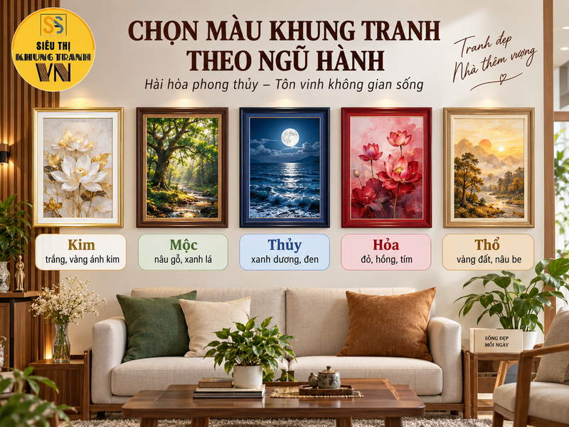 chọn màu  khung tranh