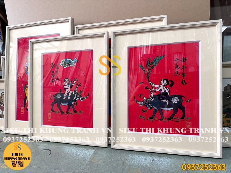 Khung tranh 30x40 kích thước lọt lòng chuẩn treo tường
